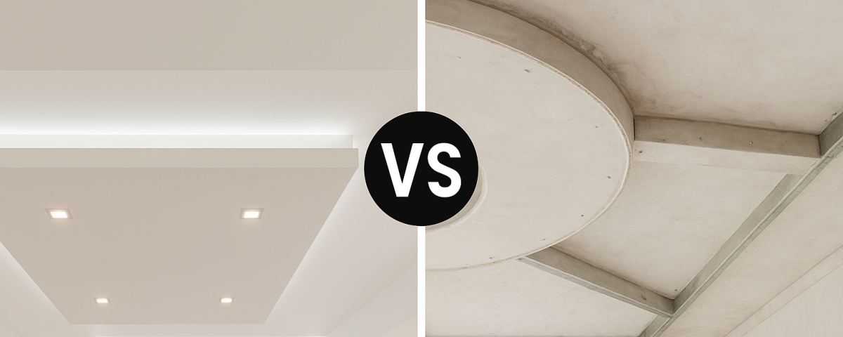 تفاوت سقف کناف با گچ