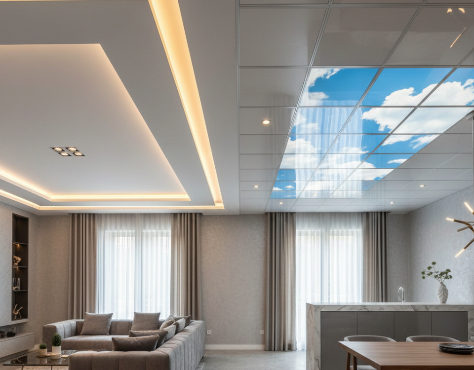 سقف کاذب گچی یا pvc